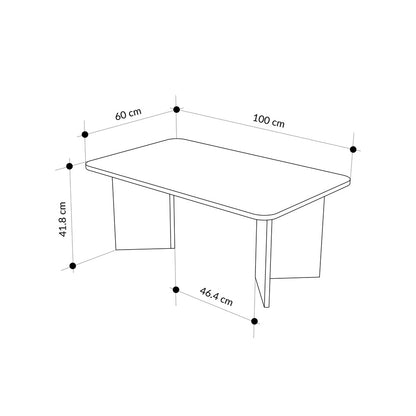Sarnby 100cm Rectangular Coffee Table with Twin Panel Base — Natural Oak, image 6