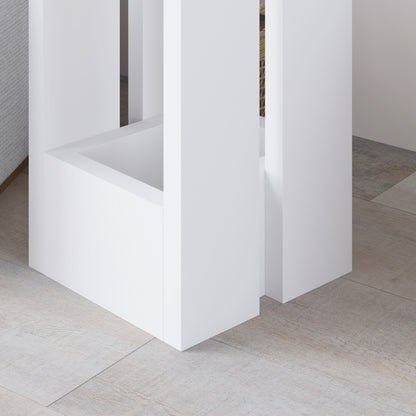 Tasos Compact Side Table with Storage – Narrow Oak End Table for Sofa, Bedside or Living Room