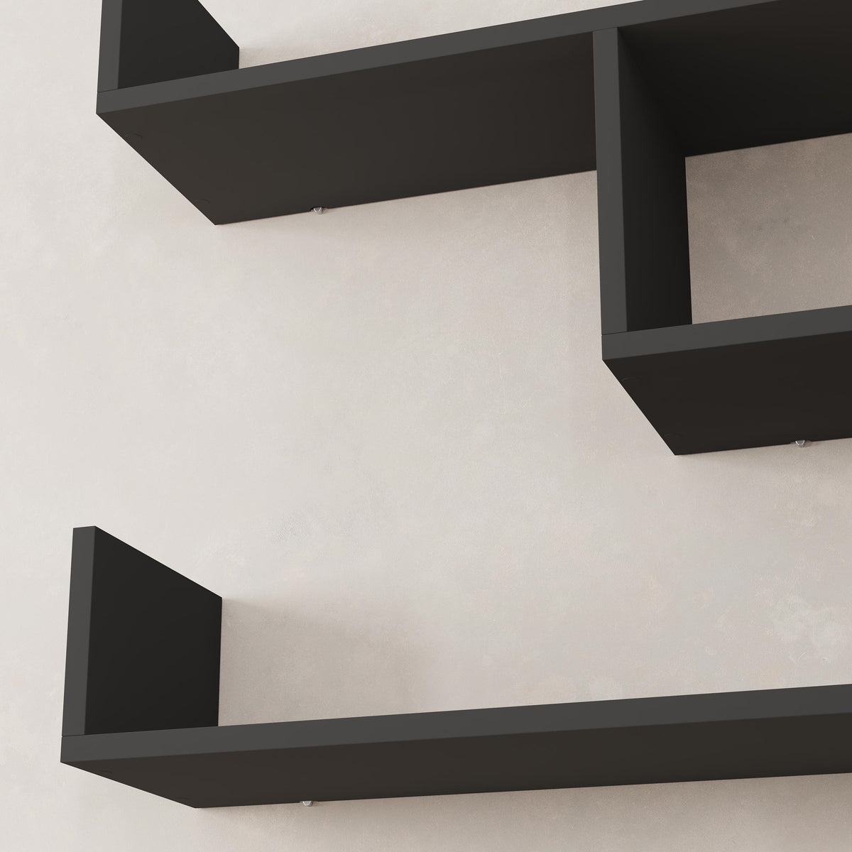 Snerra 119 cm 3-Tier Wall-Mounted Shelf Unit — Anthracite Grey, image 7