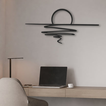 Sunset Metal Wall Art – Modern Metal Wall Decor for Home or Garden