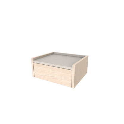 Svaldo 42cm Floating Bedside Table with Drawer — Sonoma Oak, Sandstone, image 3