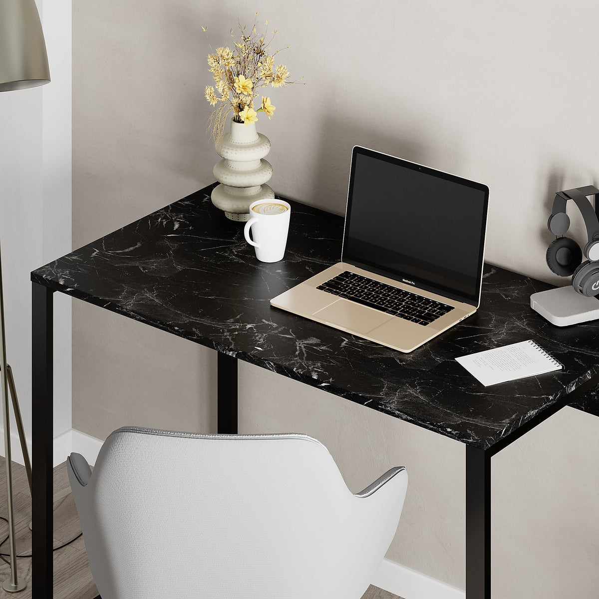 Tollek 100/110 cm Desk with 18 mm Top and Metal Legs — Lotus (110 cm), image 2