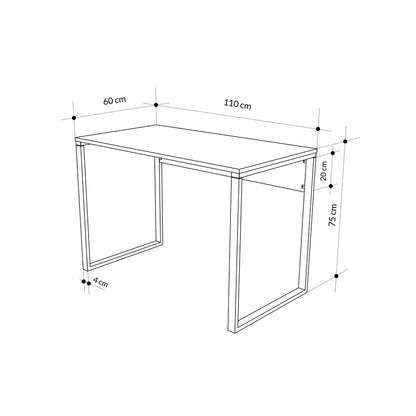 Tollek 100/110 cm Desk with 18 mm Top and Metal Legs — Retro Grey (110 cm), image 4