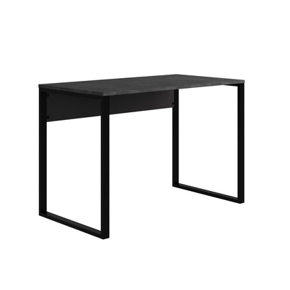Tollek 100/110 cm Desk with 18 mm Top and Metal Legs — Retro Grey & Silky Black (110 cm), image 3
