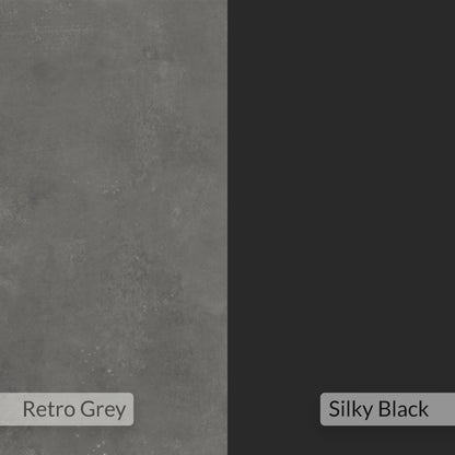 Tollek 100/110 cm Desk with 18 mm Top and Metal Legs — Retro Grey & Silky Black (110 cm), image 4