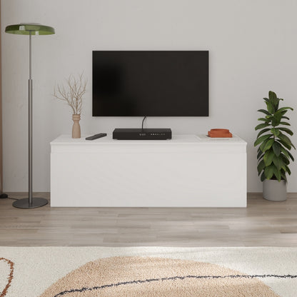 Modern Sunset TV Stand with Drop-Down Door – Compact Lowboard Unit with Hidden Storage, 120 cm