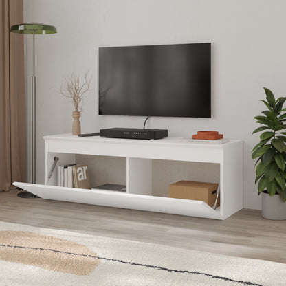 Modern Sunset TV Stand with Drop-Down Door – Compact Lowboard Unit with Hidden Storage, 120 cm
